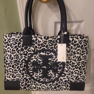 AUTHENTIC Tory Burch Large Clouded Leopard Ella Tote